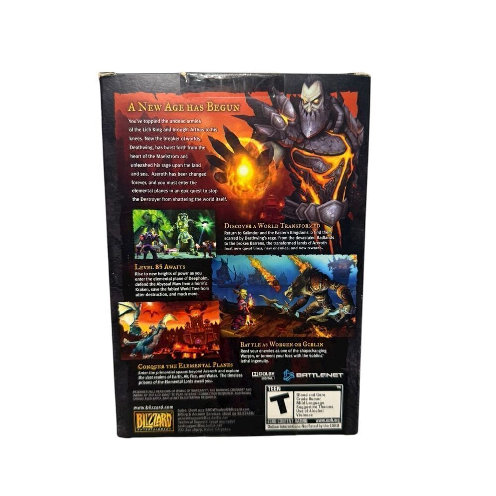 World of Warcraft Cataclysm PC Video Game Expansion Set CIB - Picture 2 of 4